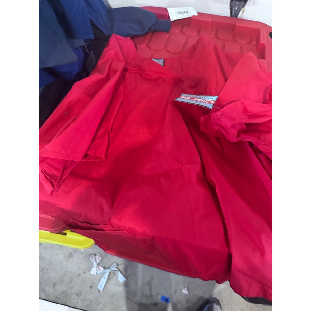 Cherokee Workwear Authentic Scrubs Red V-Neck Top 5XL NWT 724841183332